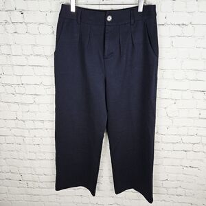 SAGE THE LABEL | Innocence pleat-front wide leg knit high waist trouser pants